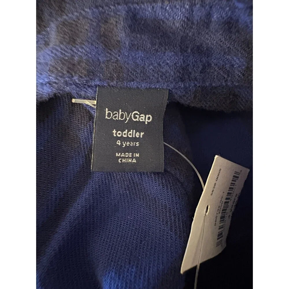 NEW Toddler BABYGAP Flannel Button-Up Shirt - Size 4yrs/toddler